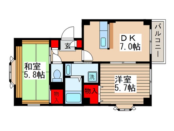 ヴィラウエハラの物件間取画像